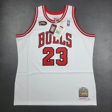 100 Authentic Michael Jordan Mitchell Ness 97 98 Finals Bulls Jersey 52 2XL Men
