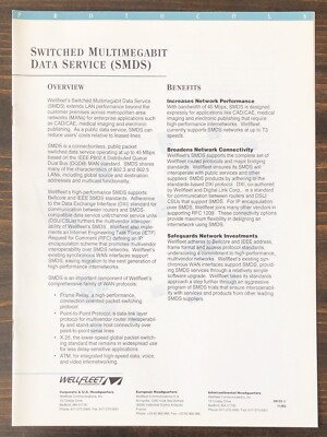 Wellfleet Communication Router Wellfleet Communications Switched Multimegabit Data Service Sales ...