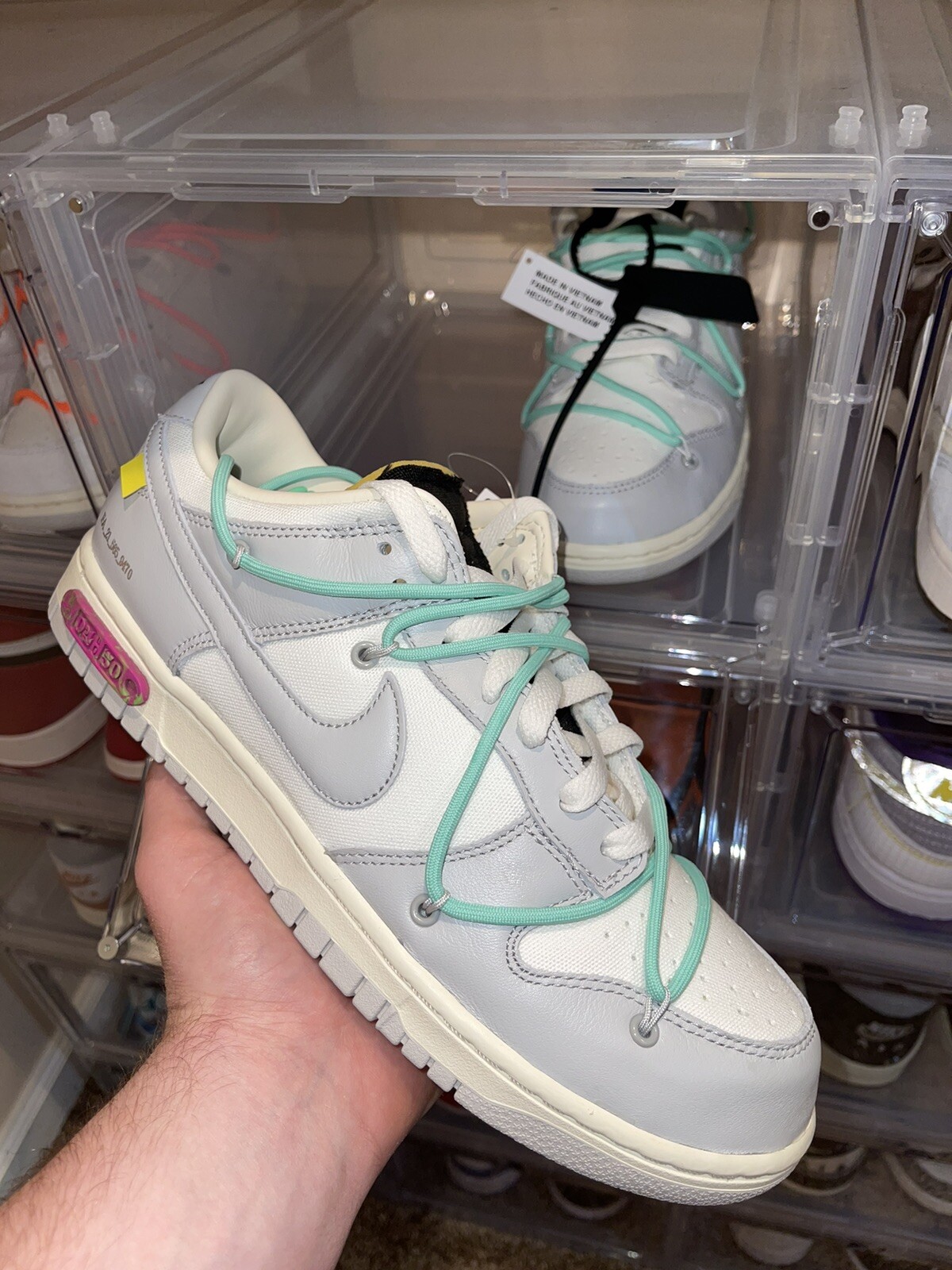 OFF WHITE X NIKE Taglia 9 5 Nike x Off White Dunk Low 'Lotto 04 di 50' ✅Nuove e Pronte Spedizione✅