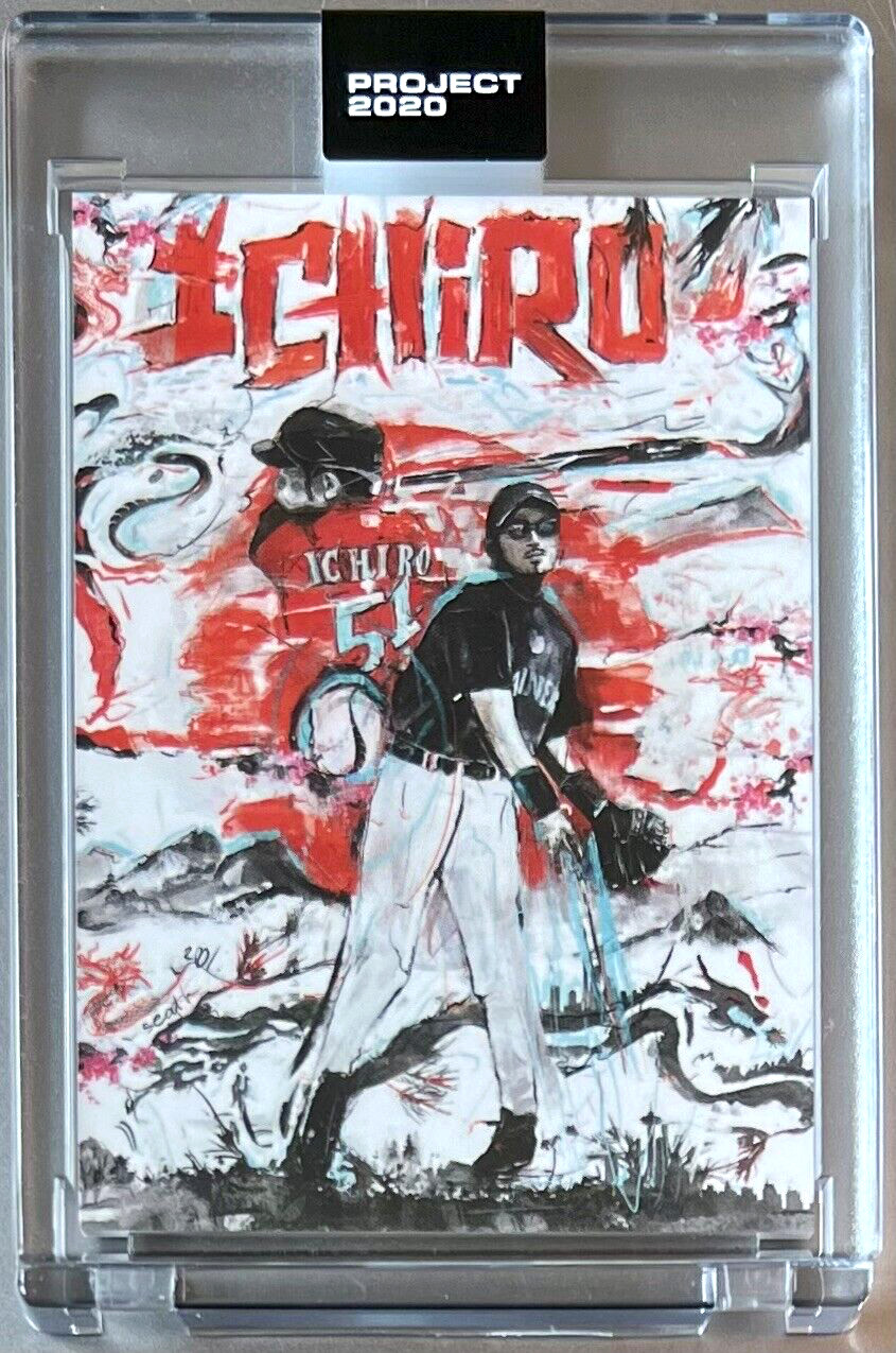 TOPPS PROJECT 2020 #319 ICHIRO SUZUKI by ANDREW THIELE 2001 MARINERS FREE SHIP