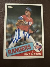 Mike Mason - Texas Rangers 1985 Topps AUTOGRAPHED 