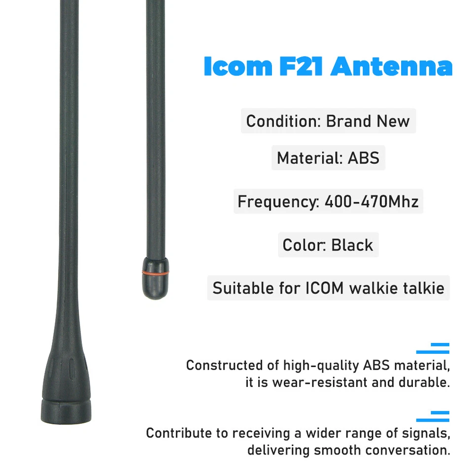 5 шт. УВЧ-антенна MX для ICOM IC-F21S IC-F21 IC-F30GT IC-F43GT IC-F3 IC-F4 радио - Изображение 4 из 4