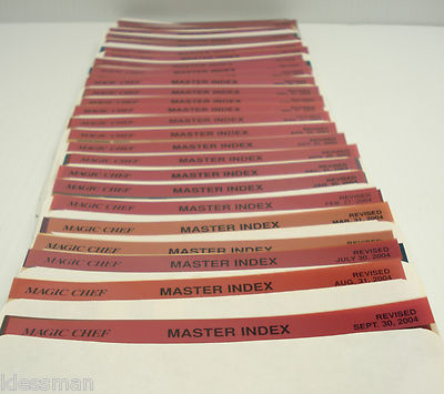 27 Sets of Magic Chef Microfiche Various Dates-Latest Revision 9/30/04 Group 3