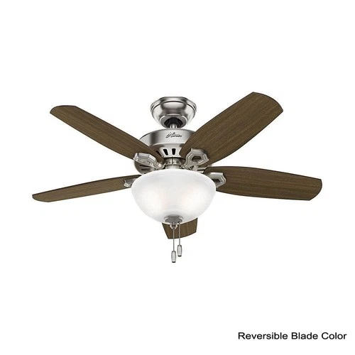 Hunter Builder Small Room 42" Indoor Brushed Nickel Bowl Ceiling Fan w/Light Kit - Picture 3 of 16