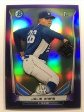 Julio Urias 2014 1st Bowman Chrome ROOKIE RC PURPLE REFRACTOR SP /199