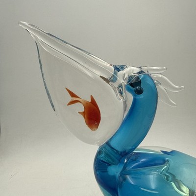 Formia Glass Pelican With Fish 10