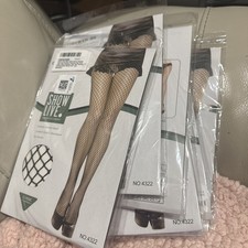 Lot Of 7 Womens High Waist Tights Fishnet Stockings Thigh High Pantyhose