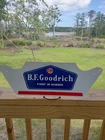 Vintage Porcelain B.F. Goodrich"First in Rubber"Tire Rack Metal Sign. 22.5"X7.5"
