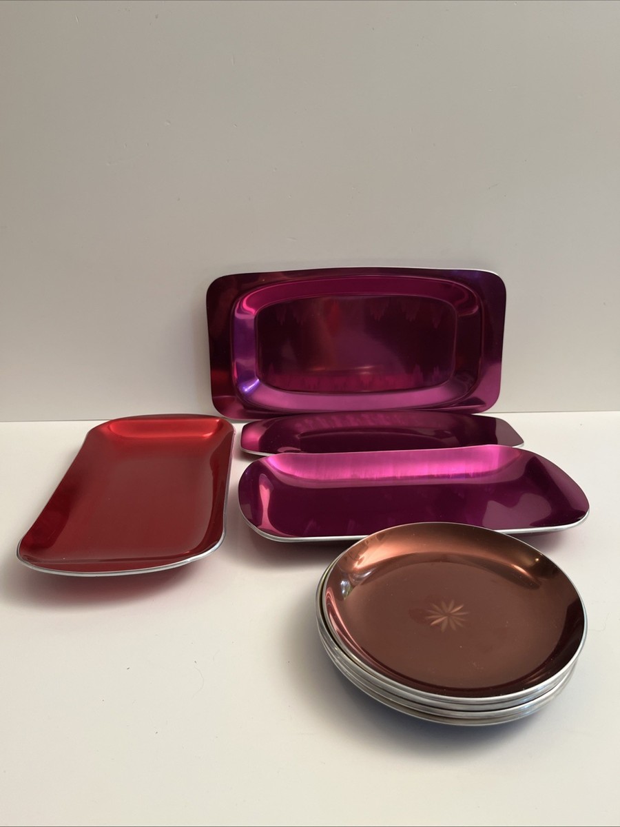 vintage an・an no.24 Vtg Danish MCM Olden Norway Design Anodized Aluminum Trays Dish 8