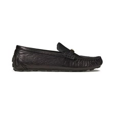 kate spade new york Flower Stud Round Toe Moccasin Loafers Black Leather