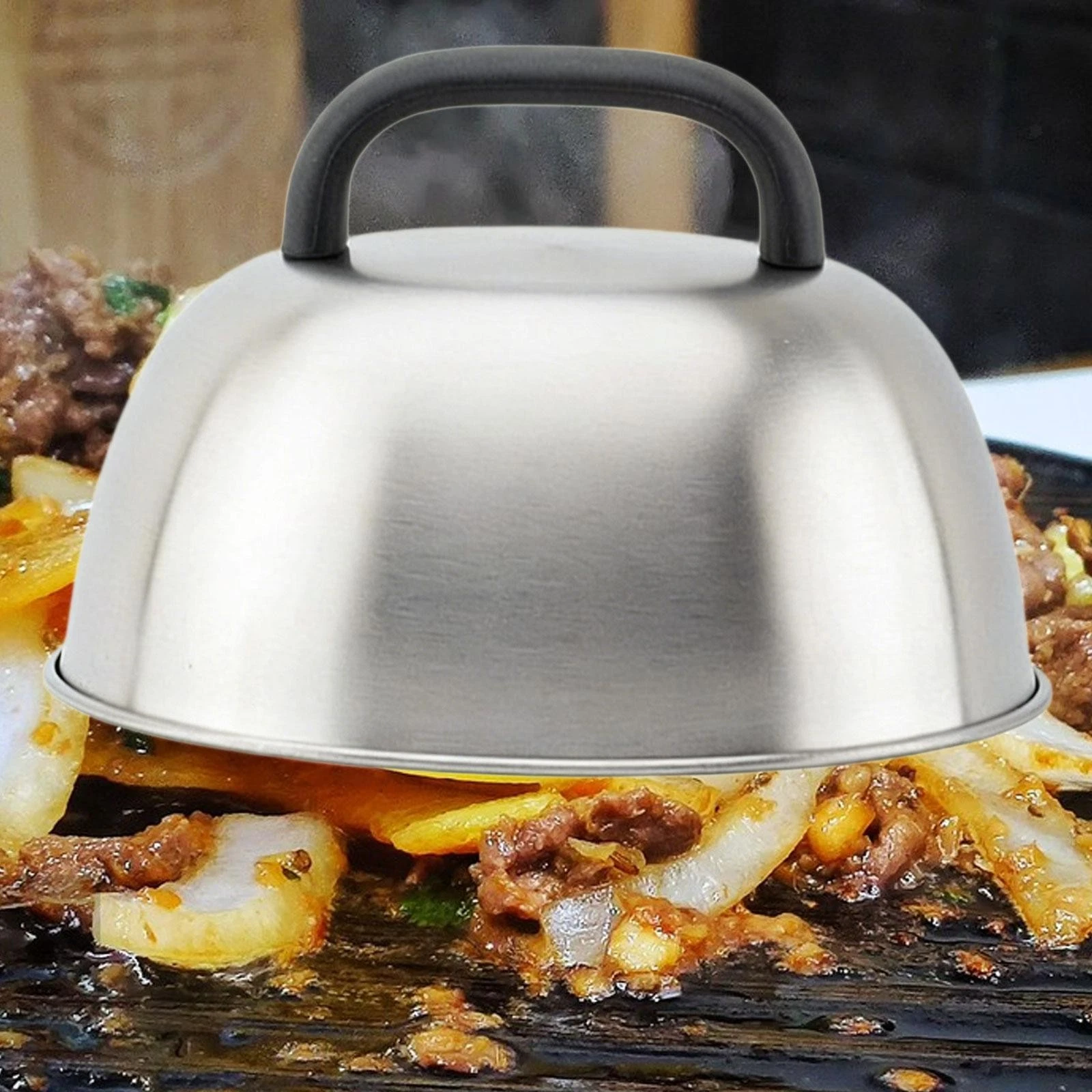 Burger Cover 16cm Griddle Accessory Basting Cover for Kitchen Steaks Burgers
Opens in a new window o