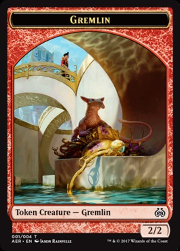 Gremlin Token~001/004~LP~(AER) - Aether Revolt~MTG