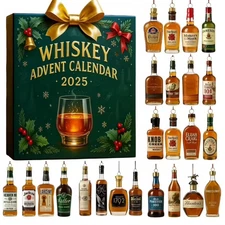 2025 Whiskey Advent Calendar: 24 Days Without Repetition, 2D Christmas Decor