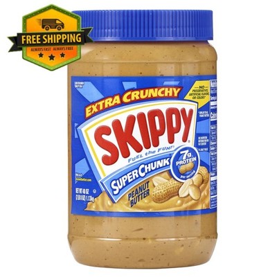 SKIPPY Super Chunk Peanut Butter, 7 g Protein per Serving, Shelf-Stable, 40 oz