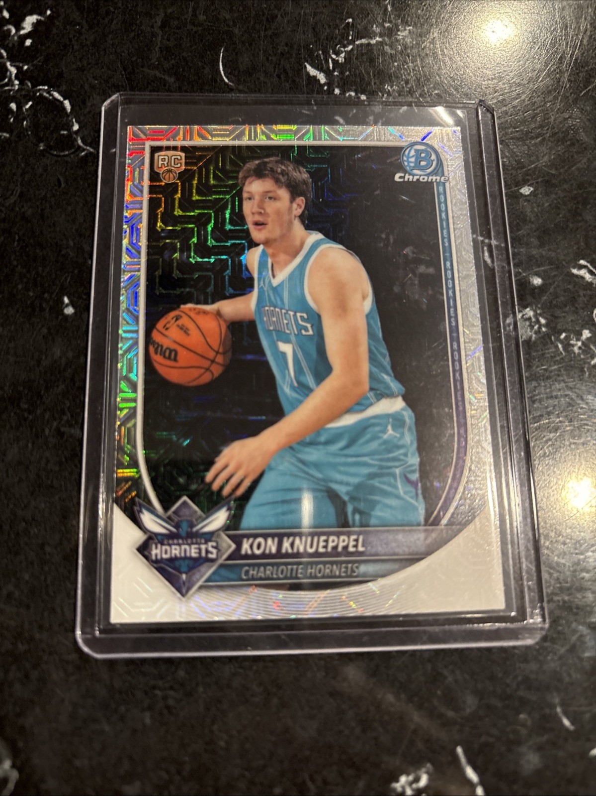 Kon Knueppel Rookie 2025-26 Bowman Basketball #BCV-4 Chrome Mojo Refractor SP RC