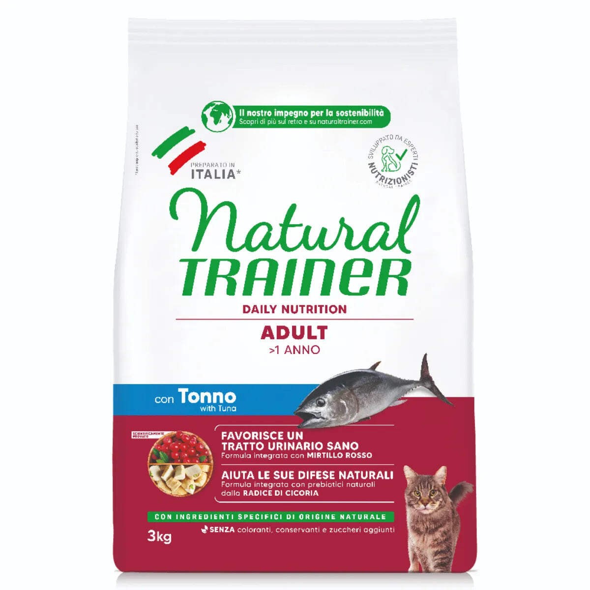 NATURAL TRAINER ADULT CON TONNO 3 KG