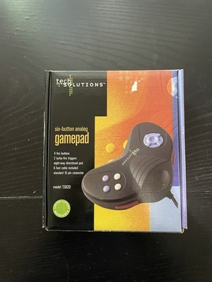 Tech Solutions Six Button Analog Gamepad Controller TS62D, IBM PC & Comp.'s, NEW