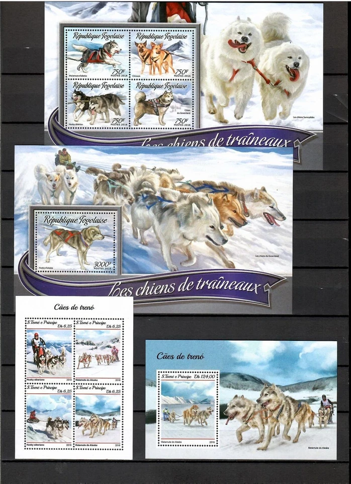 SLEDGE DOGS / dogs collection Pt. 5 (countries M - T) - 40 s/s MNH #CNA405 - Image 2 of 4