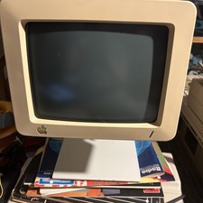 Vintage Apple IIc CRT Monitor A2M4090  Stand A2M4021  Power Cord UNTESTED