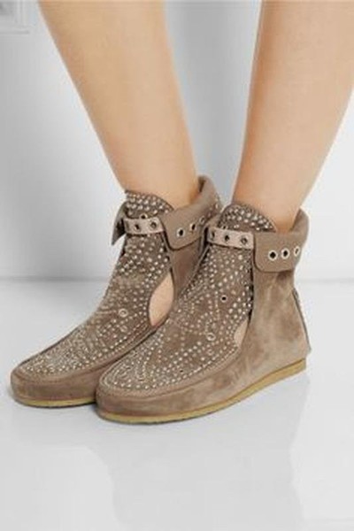 Women Isabel Marant Boots Beige Suede 38.5