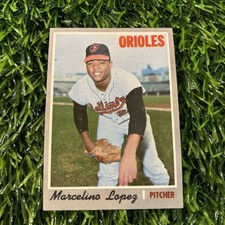 1970 Marcelino Lopez Baltimore Orioles Topps Baseball Card #344 A73