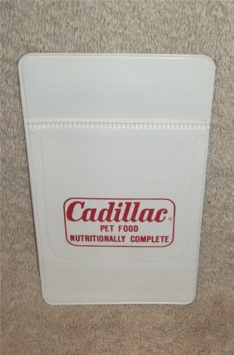 VINTAGE CADILLAC PET FOOD DOG CAT ADVERTISING VINYL POCKET PROTECTOR PEN PENCIL