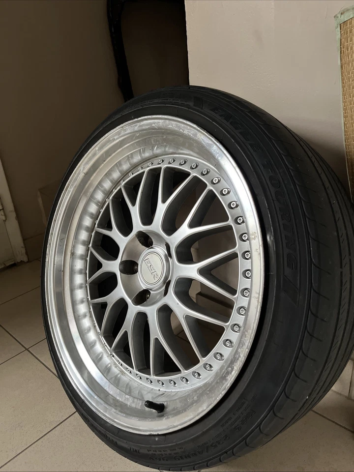 ESR SR01 19x 9.5 5x120 Silver Brushed Wheels. SR SERIES Rims. Set of 3 USED - Image 2 of 4