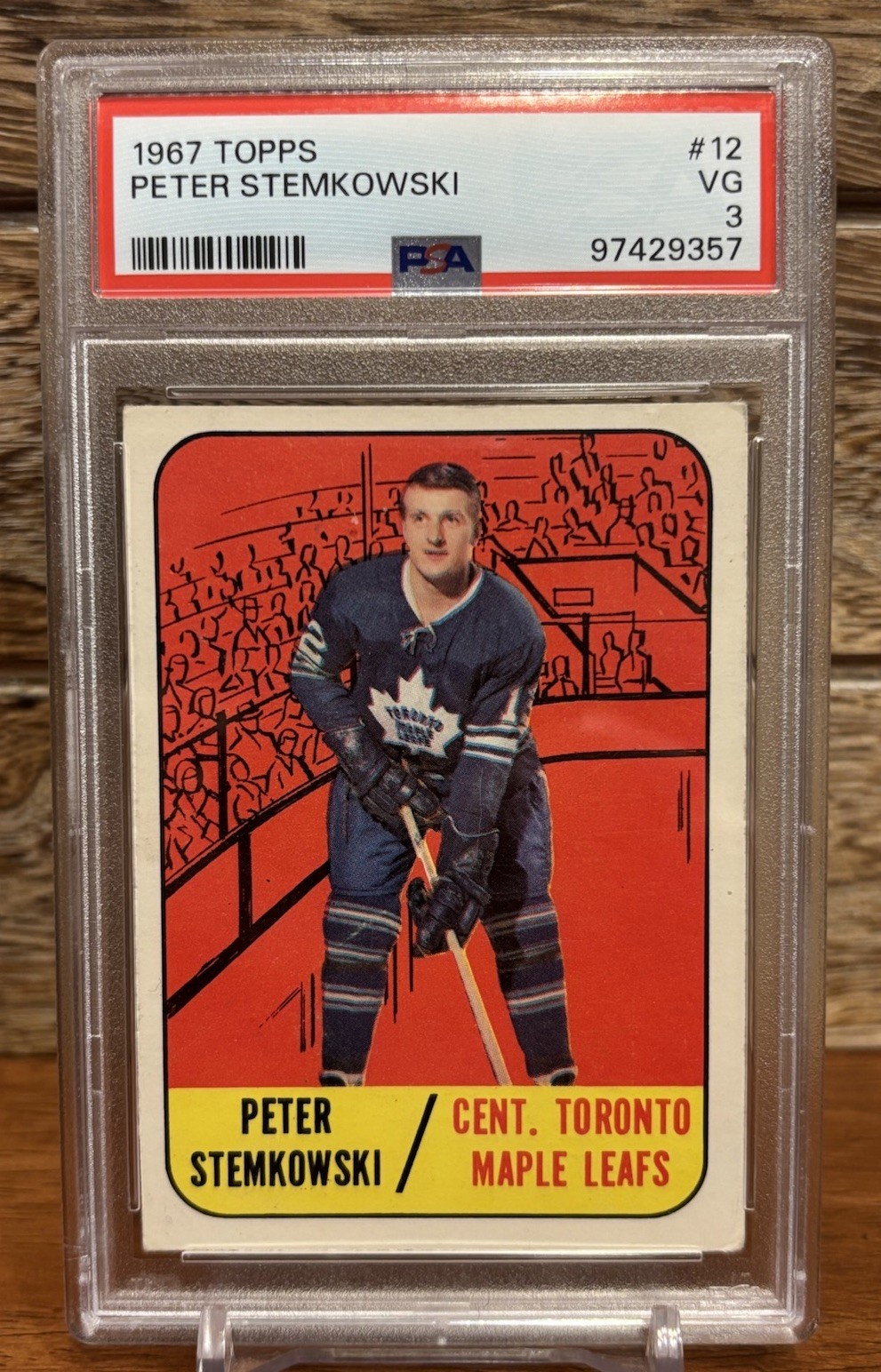 Peter Stemkowski #12 Hockey Cards 1967 Topps trading card — raw and PSA graded price guide