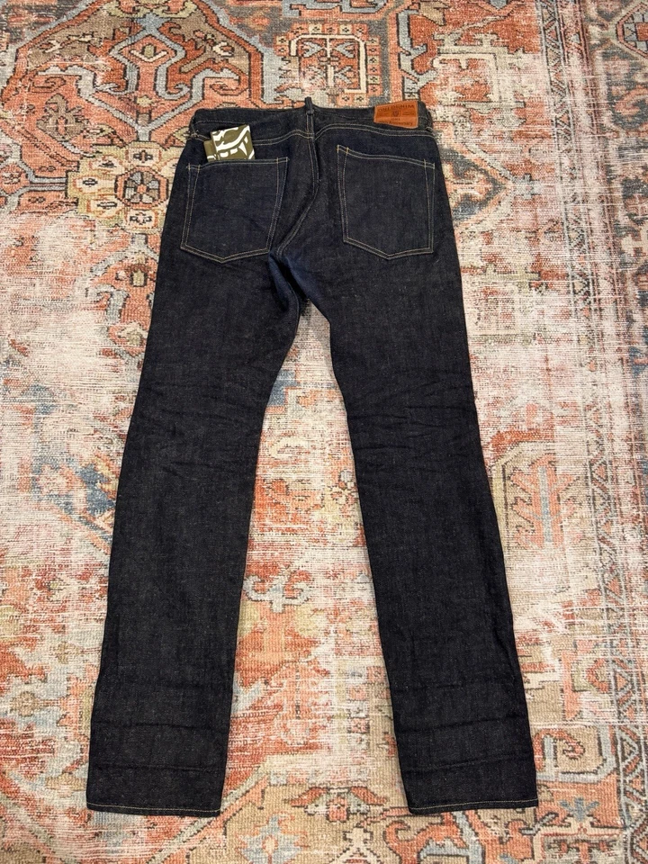 Oni Secret Denim 20oz 20th Anniversary Olive Grey Weft Fit 246 Size 32 - Image 2 of 3