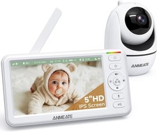 ANMEATE 5" HD Video Baby Monitor with Camera and Audio NEW SEALED