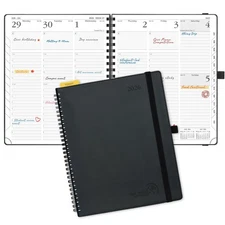 POPRUN 2026 Planner Large - 8.5 x 10.5 with Hourly Schedule, Vertical Layout ...