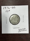 1876 CC Seated Liberty Dime