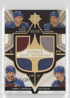 2020-21 Ultimate Collection Quad Materials 33/49 Cale Makar Nathan MacKinnon 5vt