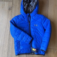 Under Armour Boys size 6 blue black Puffer Coat NWT