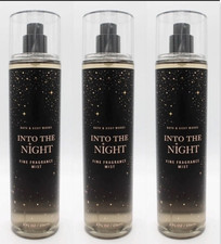 3 Bath  Body Works INTO THE NIGHT Fine Fragrance Mist Perfume 8oz Each