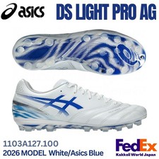 ASICS Soccer Cleats Shoes DS LIGHT PRO AG White/Asics Blue 1103A127.100 2026 NEW