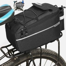 Impermeable Bicicleta eBike Asiento Trasero Almacenamiento Ciclismo Alforja Sillín Bolsa Estante Baúl