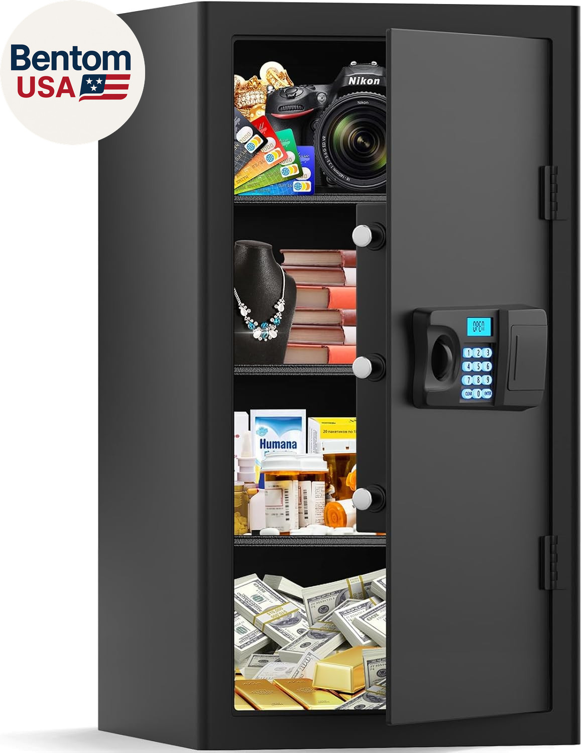 7.0 Cuft Large Fireproof Safe For Home, Digital Anti-Theft Safe Box With Combina