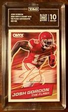 2024 Onyx Josh Gordon The Flash Red Ink Auto TAG MINT 10 Kansas City Chiefs