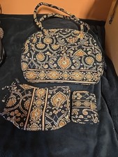 Vera Bradley Caffe Latte Bowler Borsa Portafoglio