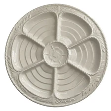 Secla Portugal 10” Ivory Sectioned Serving Dish