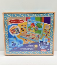 Melissa Doug Blue's Clues Wooden Magnetic Picture Game 48 Pc NEW Sealed