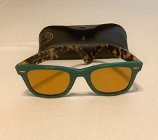 Ray-Ban Wayfarer RB2140 Polarized Sunglasses Green/Tortoise Brown 150mm