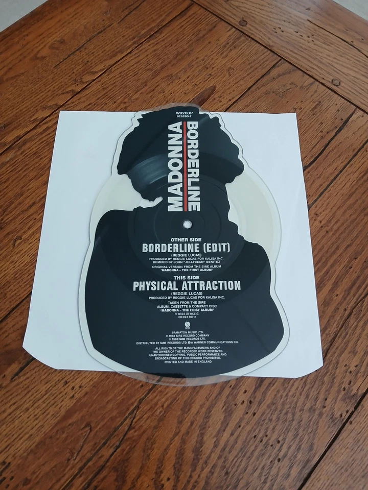 Madonna-Borderline Original Shaped Picture Disc-Mint Condition - Image 3 of 4
