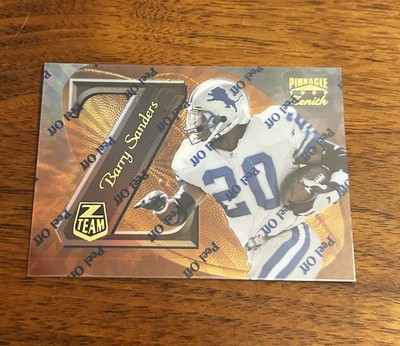 1997 Zenith Z-Team Promo #ZT14 Barry Sanders #14 with peel rare sp