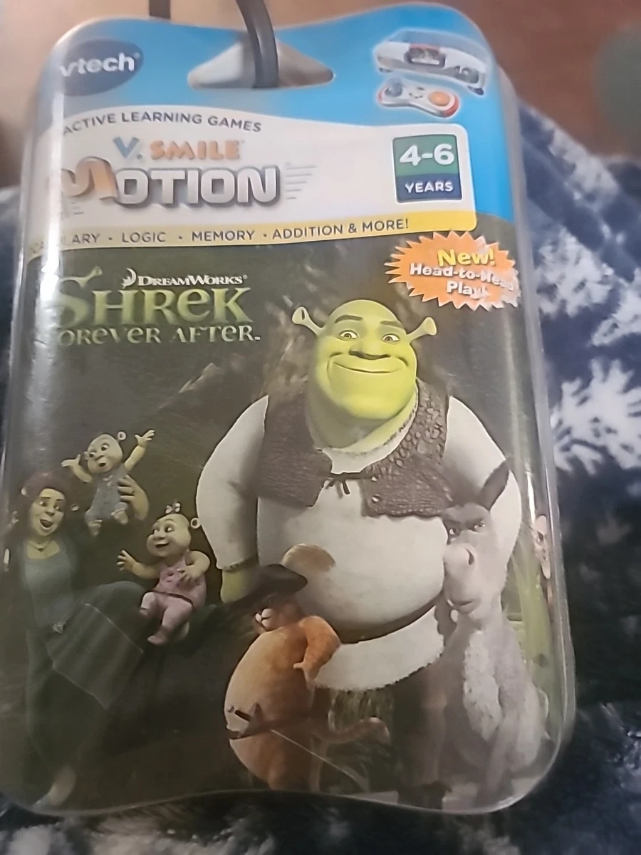 Lot de 4 jeux V Smile de VTECH TBE Nemo, Shrek, bob l'éponge, cendrillon