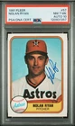 1981 Fleer Nolan Ryan HOF Signed Baseball Card PSA 7 MK DNA 10 Certified Auto