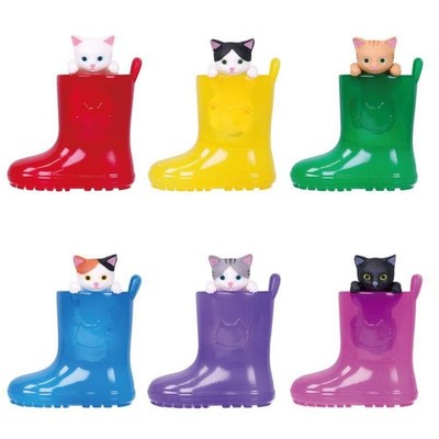 Kitten in Boots, Clear [Set of 6] Tarin International capsule