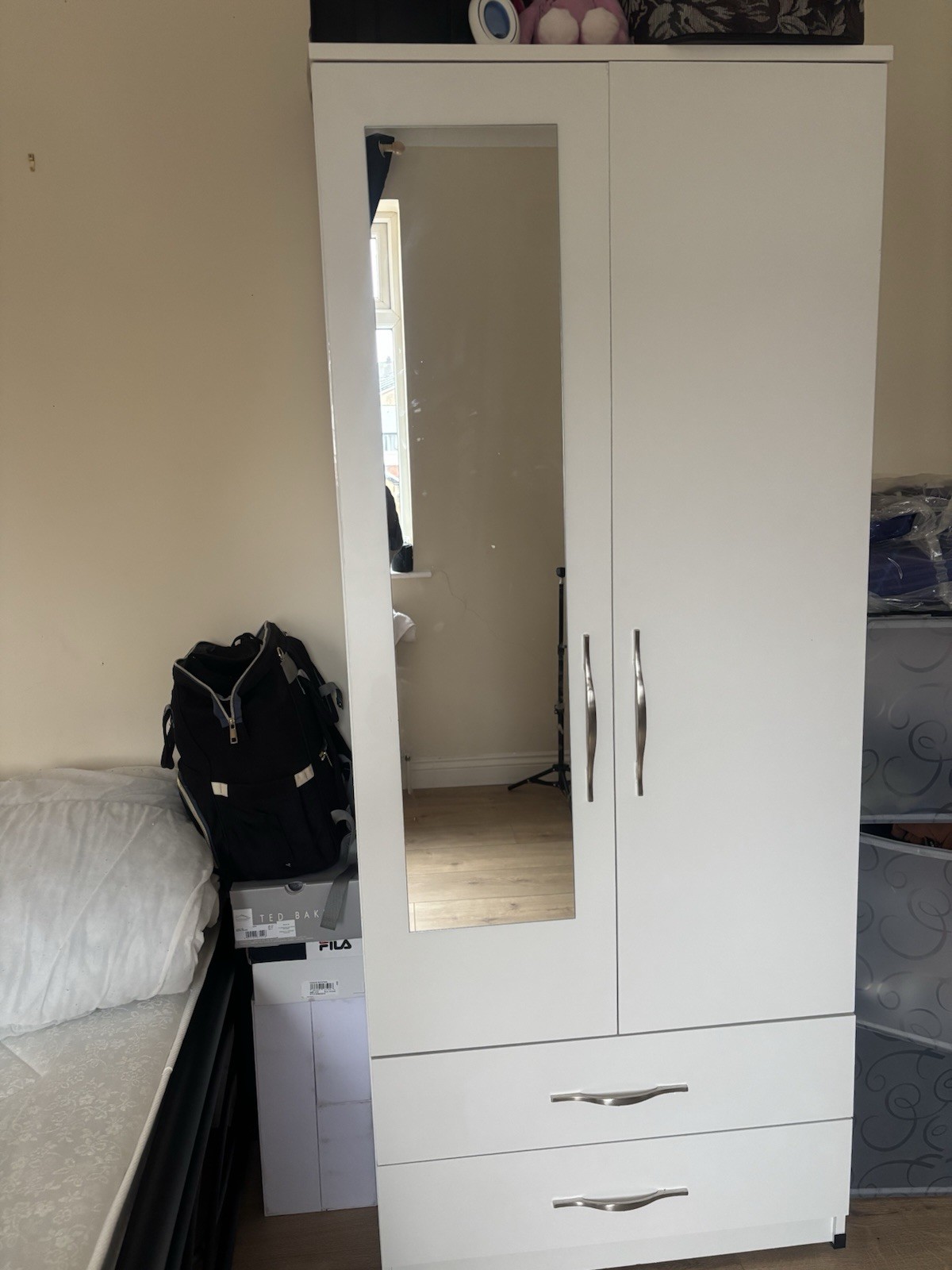Seconique 100-101-091 2 Door Freestanding Wardrobe - White
