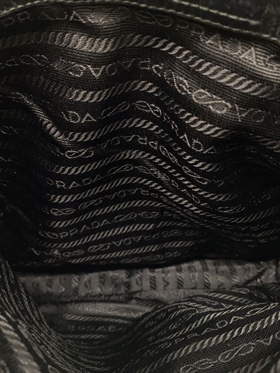 PRADA Handbag Wool BLK Solid B9446 Authentic Rare… - image 7